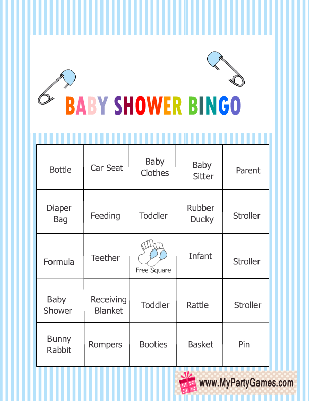 Baby Shower Bingo Printable