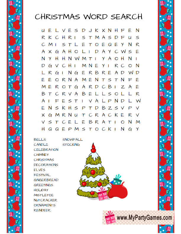 Free Printable Christmas Word Search Game