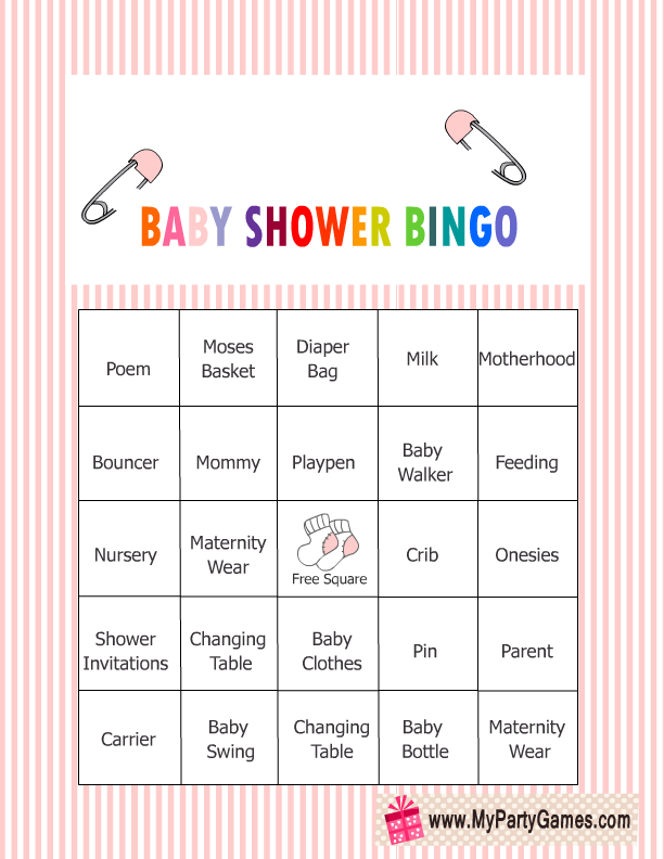 Free Printable Baby Shower Bingo Cards