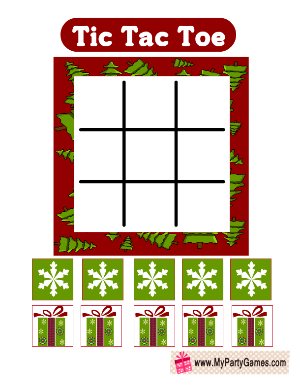 Free Printable Tic Tac Toe Game For Christmas