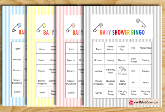  50 Free Printable Baby Boy Bingo Cards 