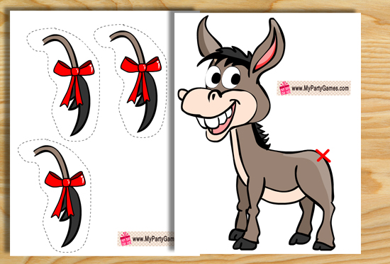 pin the tail on the donkey clipart