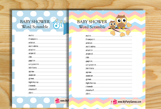 baby shower word search puzzle maker