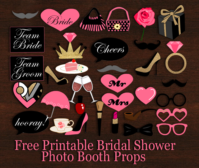 bridal photo booth props