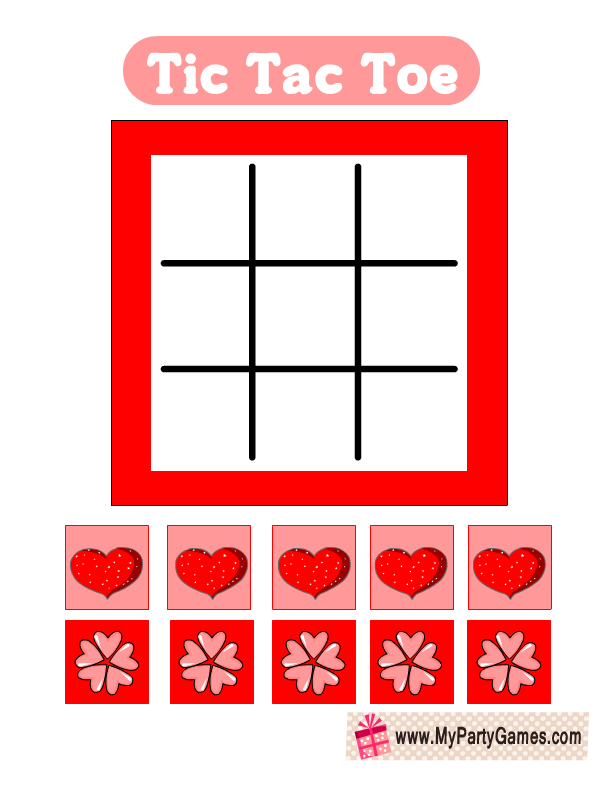 Free Printable Valentine Tic Tac Toe Game