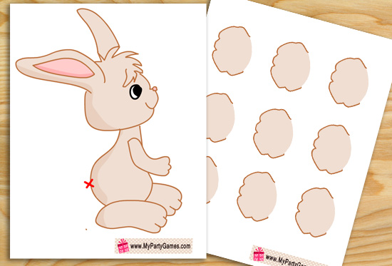 Free Printable Pin the Tail on the Bunny Game