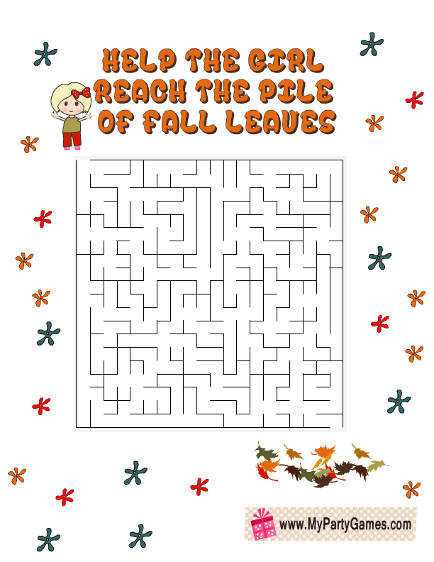 Fall Mazes Printable