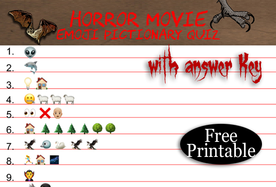 Free Printable Horror Movie Emoji Pictionary Quiz Emo - vrogue.co