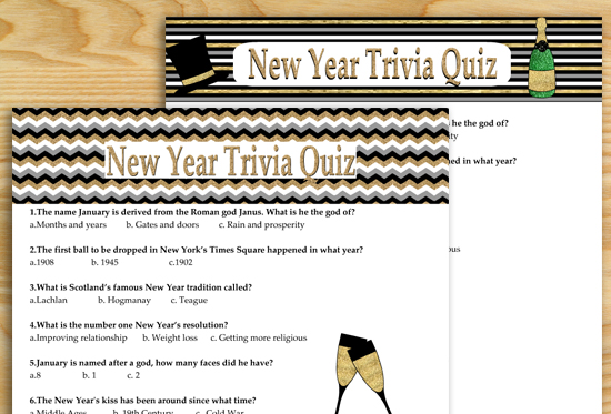 free printable new year trivia quiz