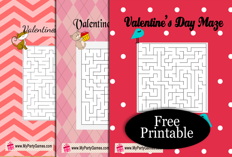 14 Free Printable Valentine s Day Mazes