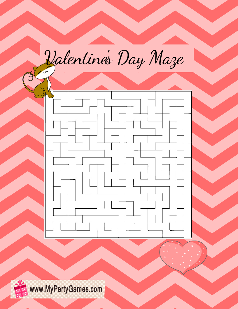 14 Free Printable Valentine s Day Mazes