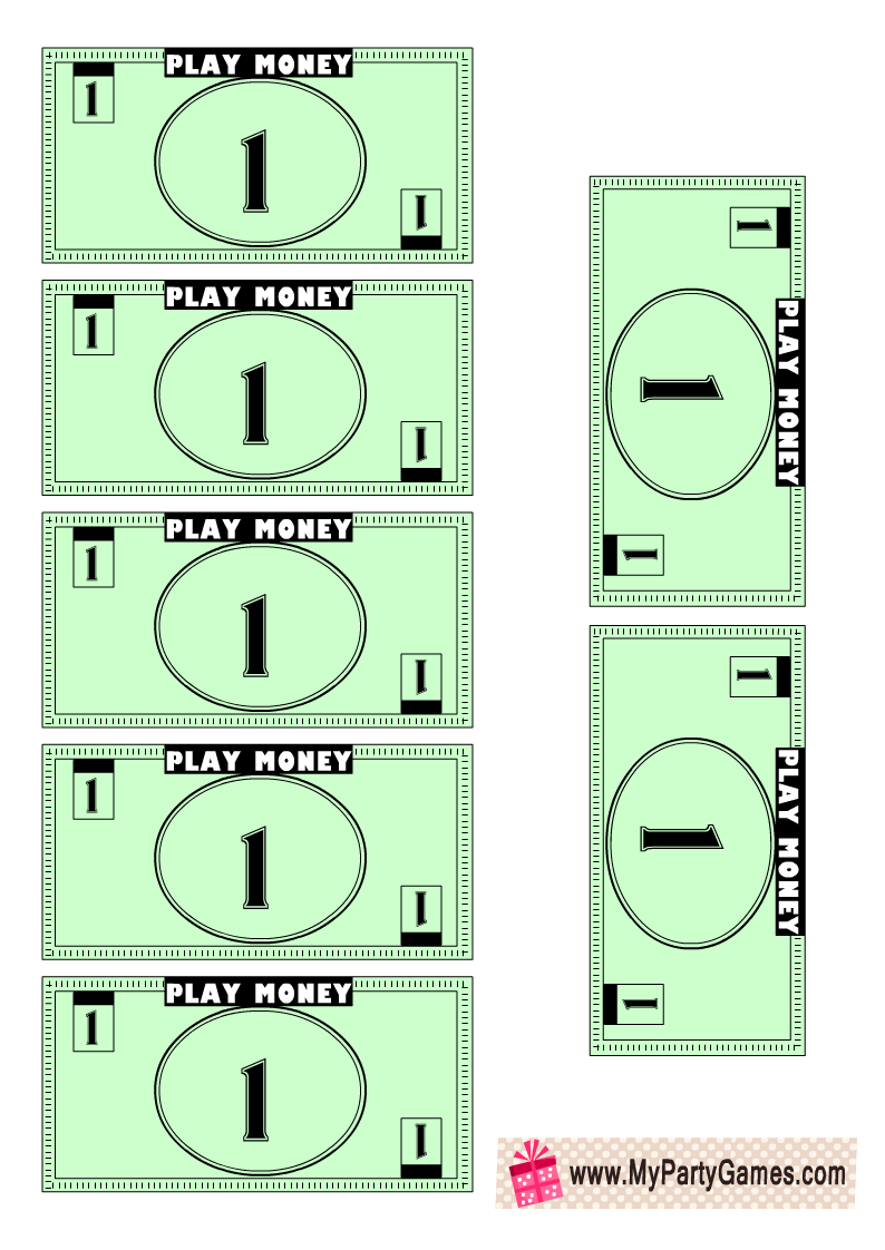 monopoly money printable