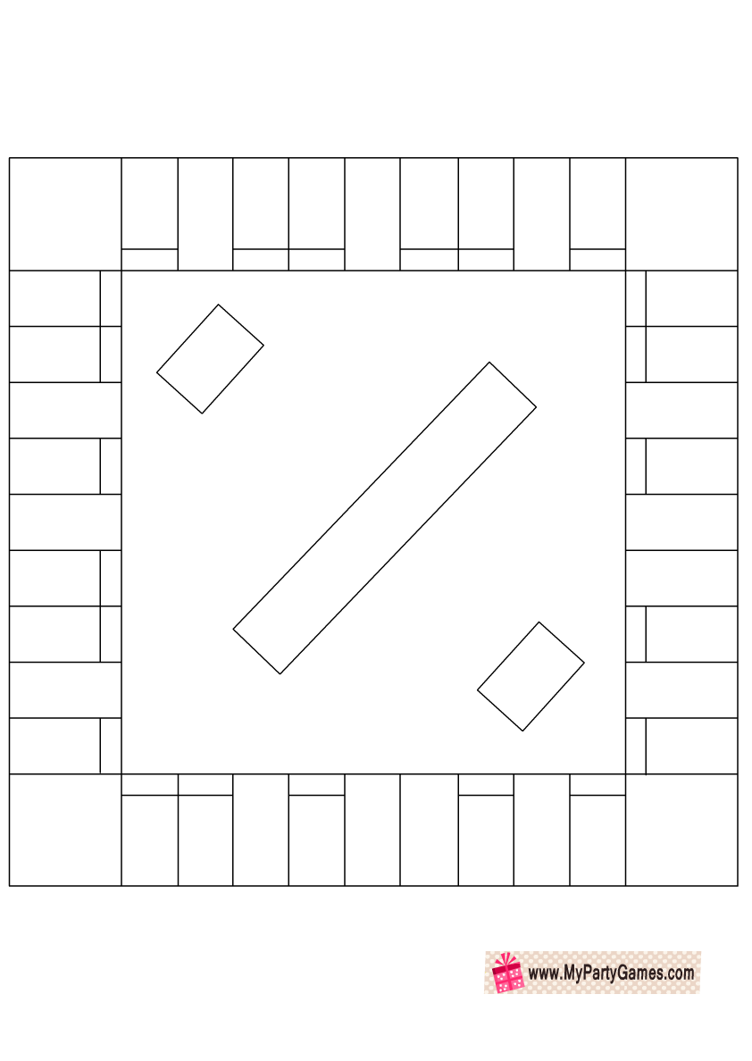 Free Monopoly Board Template Printable Templates