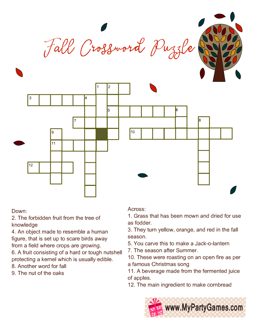 printable-fall-crossword-puzzles