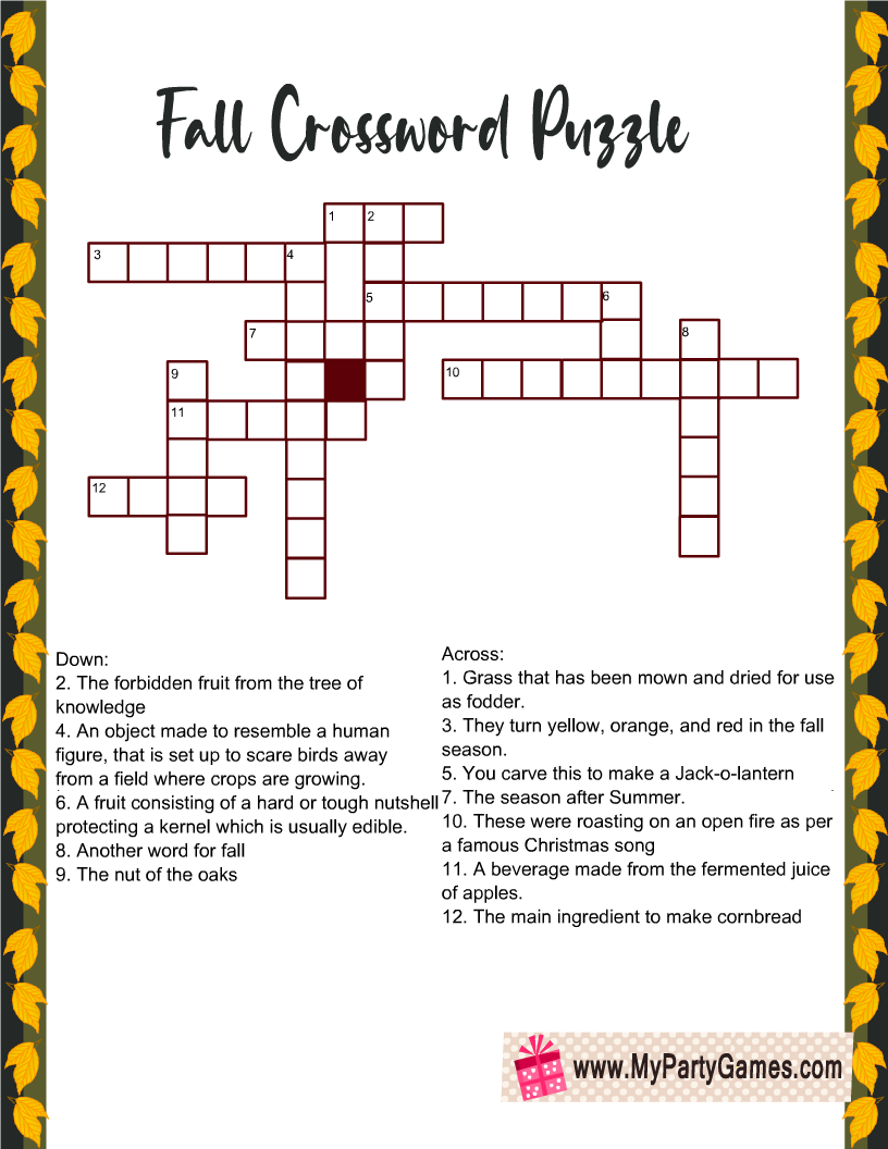 4-free-printable-fall-crossword-puzzles