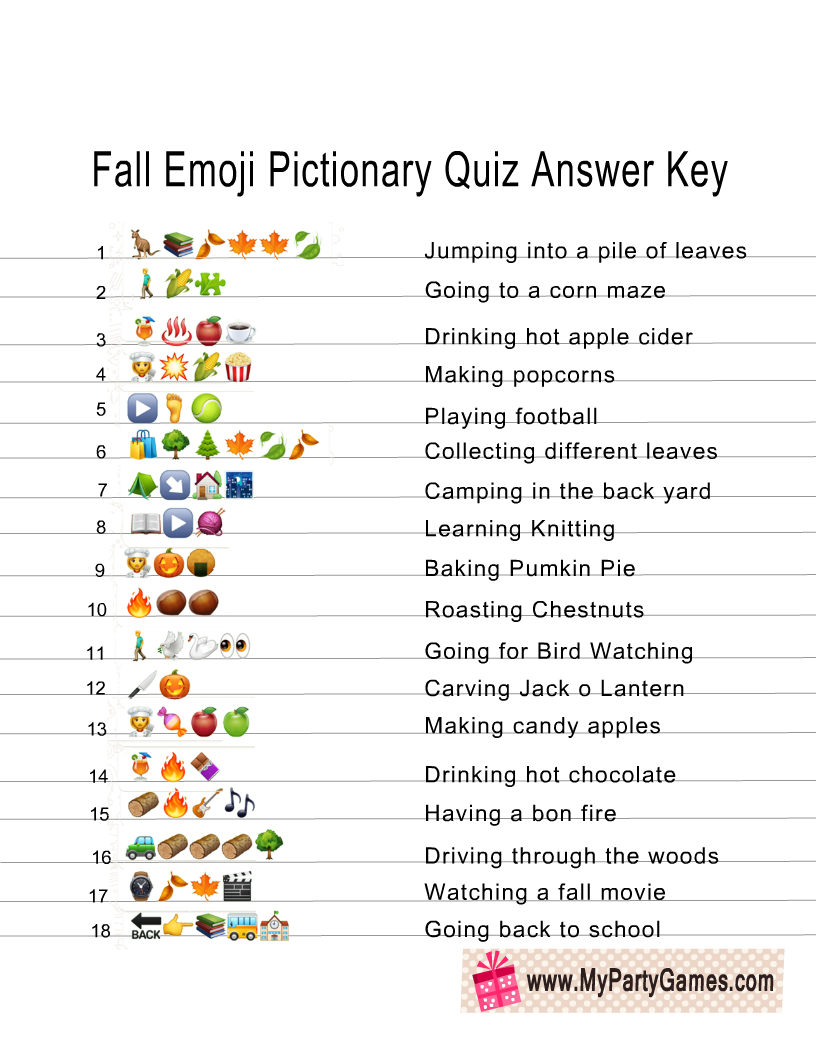Emoji Game Answers
