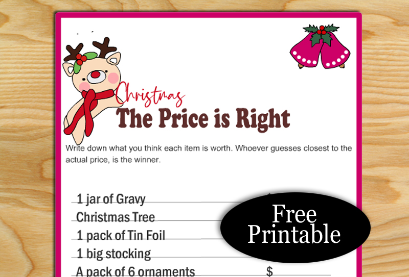 Christmas Think Fast Game Printable Instant Download 