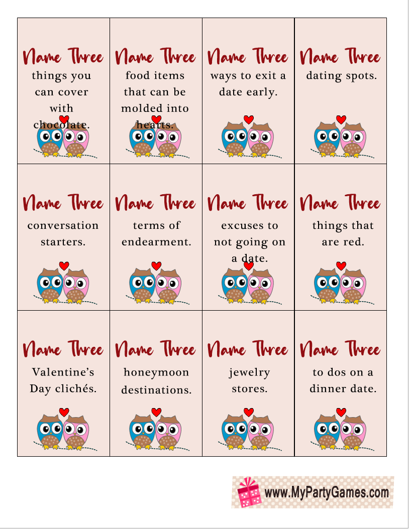 Free Printable 5-Second Valentine’s Day Game