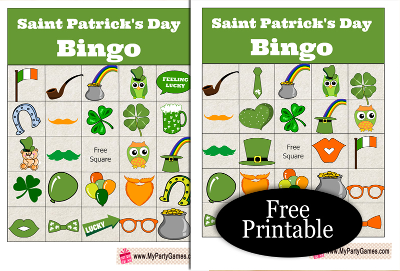 Free Printable Saint Patrick s Day Bingo Game