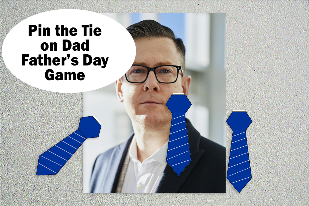 Pin the Tie on Dad Father's Day Game