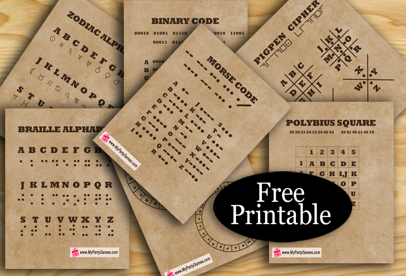 8 Free Printable Cipher and Code Sheets for DIY Escape Room