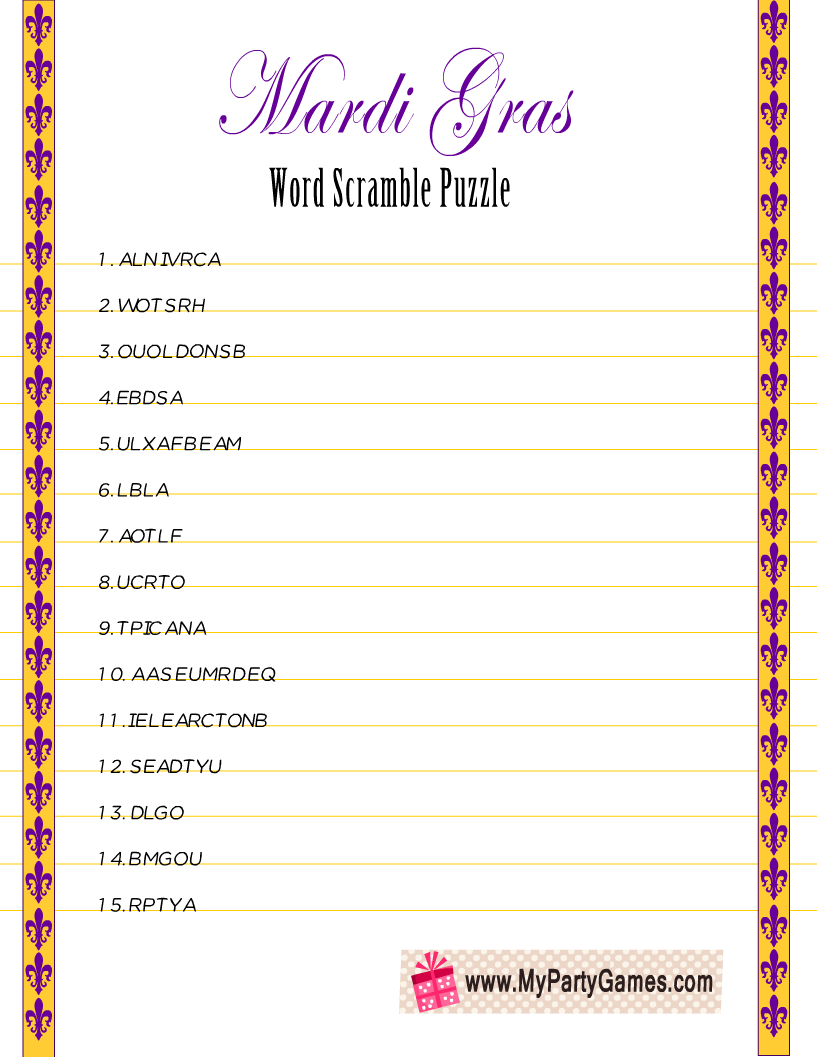 mardi gras printable pictures