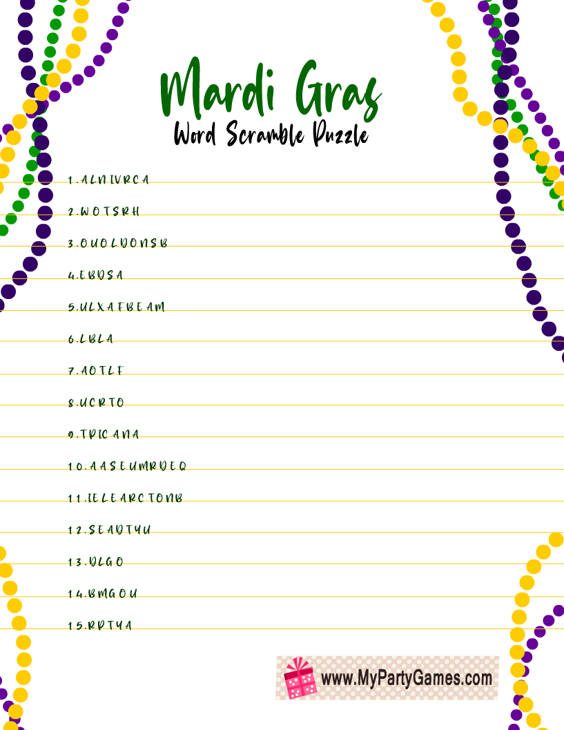 another name for mardi gras beads